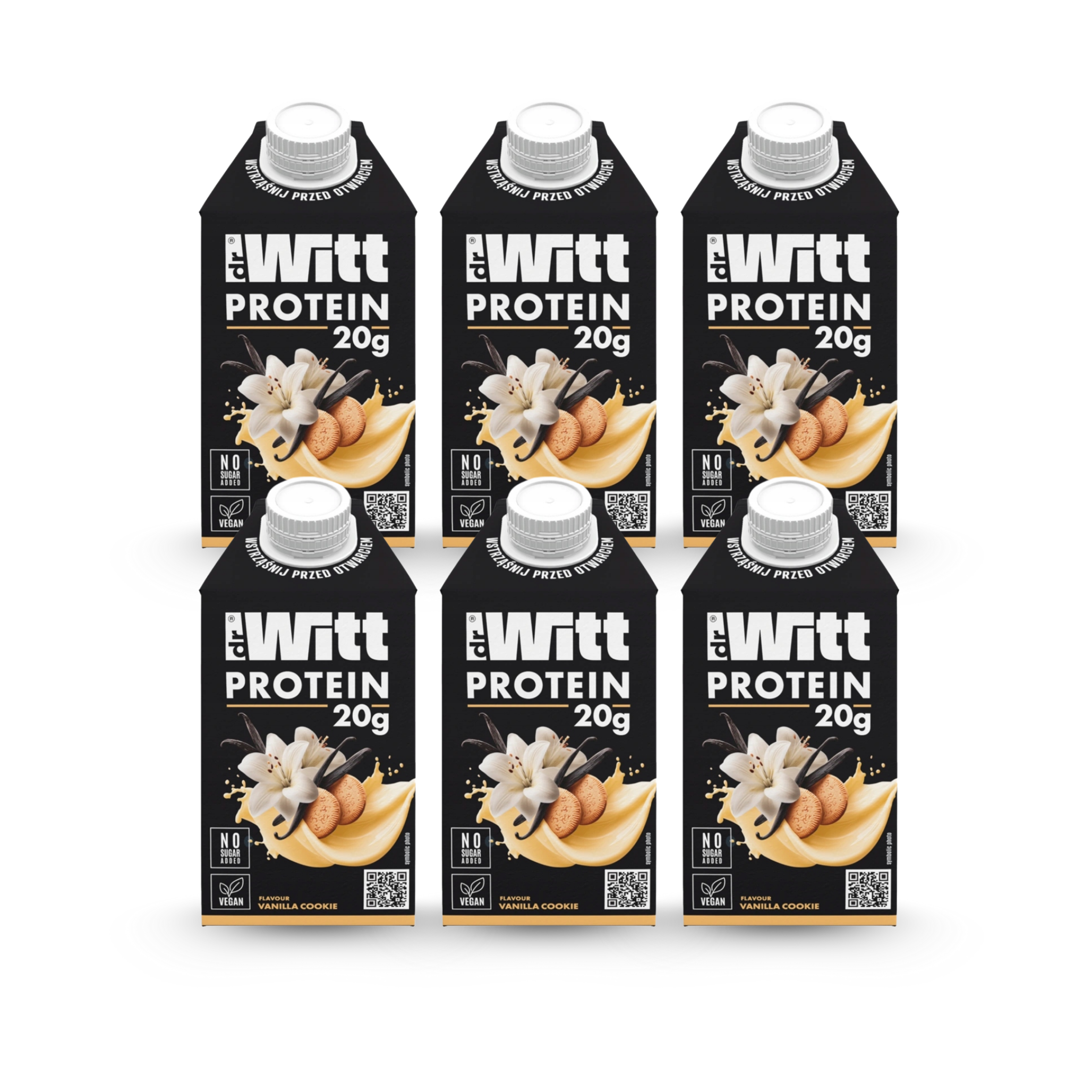 Witt Protein Shake o smaku waniliowego ciastka 500ml x6