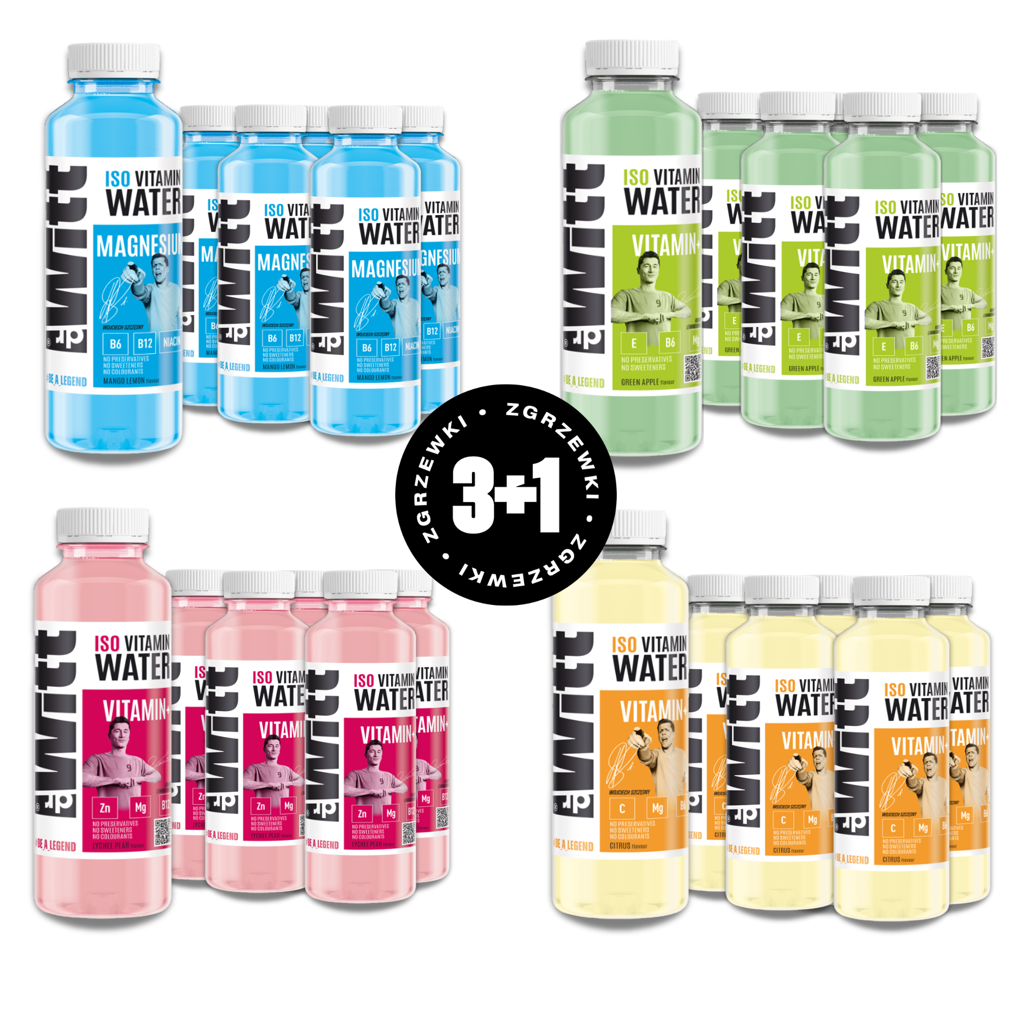 WITT ISO Vitamin Water Mix smaków 550ml x24
