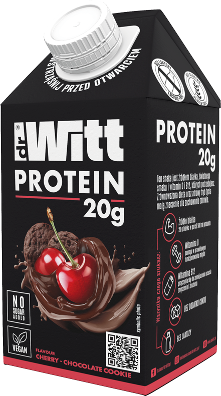 Witt Protein Shake o smaku wiśnia-ciastko 500ml