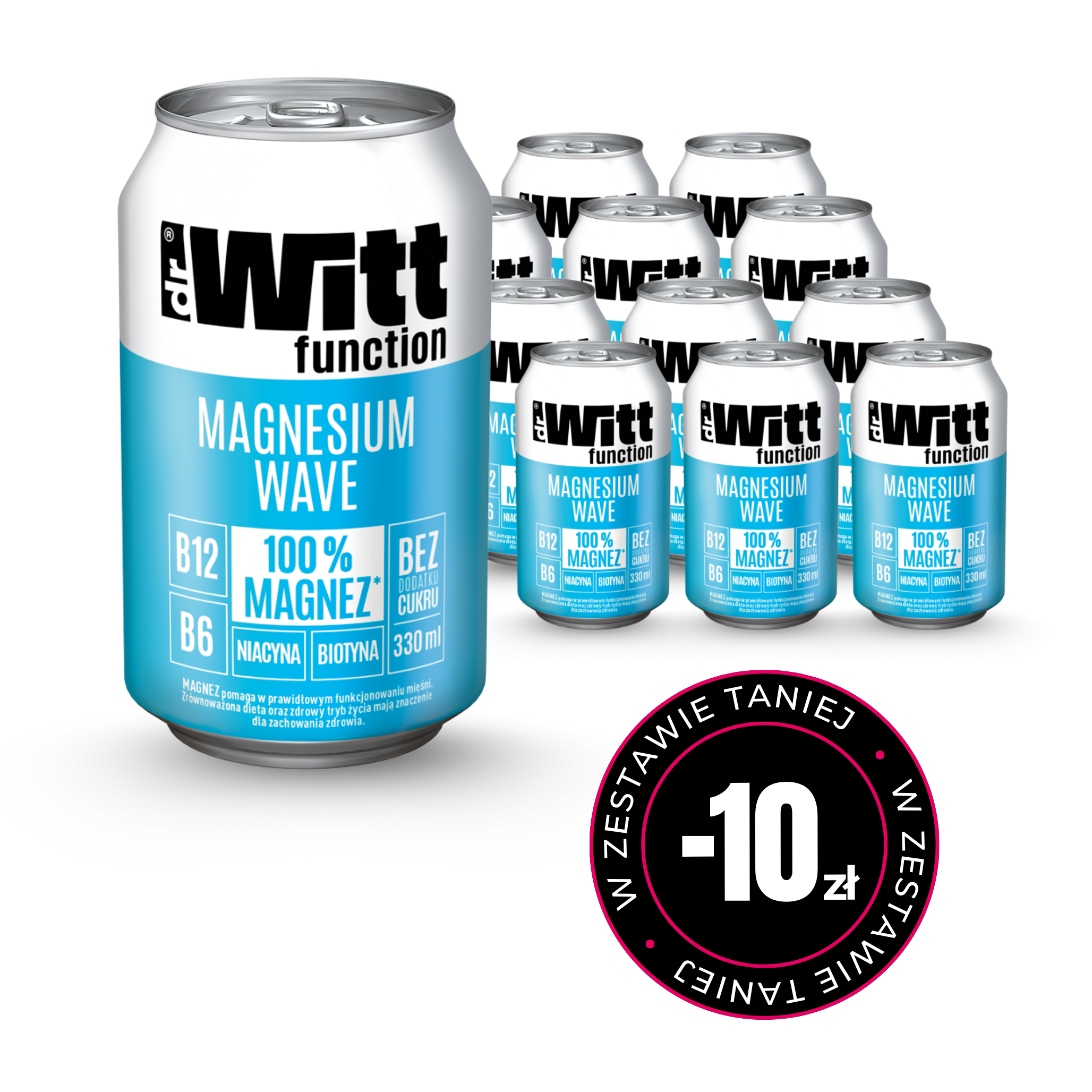 WITT Function magnesium wave ananas-cytryna 330ml x12